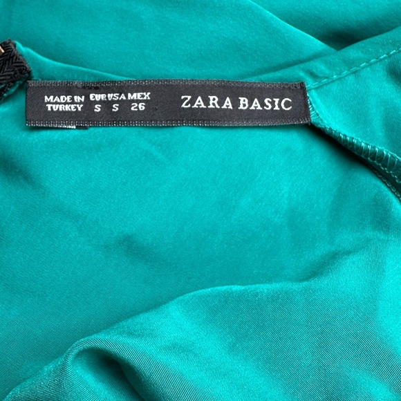 Zara Blue Pleated Sheath Mini Dress - Picture 2 of 11